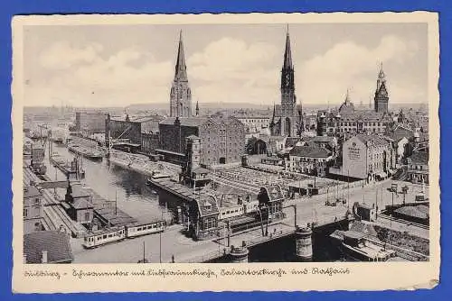 Alte AK Duisburg Stadtansicht 1936 gel. nach Konstanz