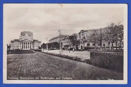 Alte AK Duisburg Königsplatz Stadttheater Tonhalle 1931 gel. nach Konstanz