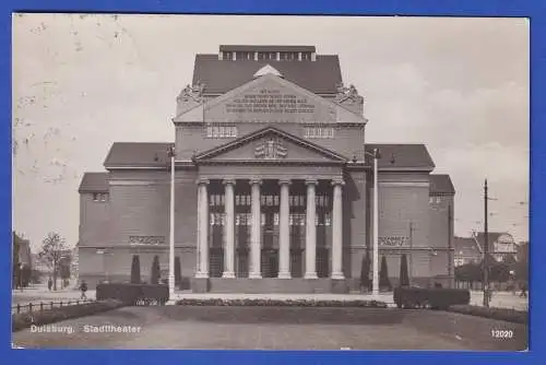 Alte AK Duisburg Stadttheater 1928 gel. nach Konstanz