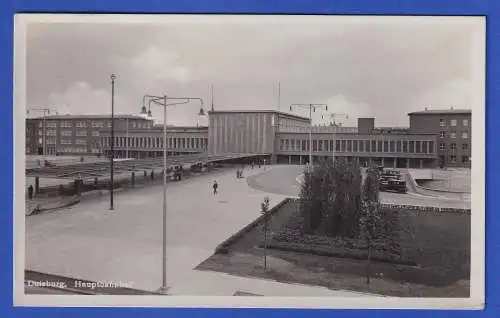 Alte AK Duisburg Hauptbahnhof 1935 gel. nach Konstanz