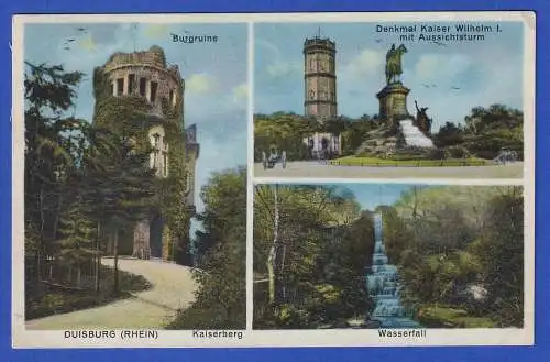 Alte Bildpostkarte Duisburg Kaiserberg Ortsansichten 1932 gel. nach Konstanz