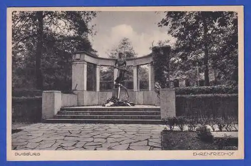 Alte AK Duisburg Kaiserberg Ehrenfriedhof 1932 gel. nach Konstanz