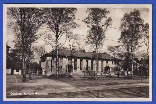 Alte AK Duisburg Tierpark Gaststätte 1936 gel. nach Konstanz