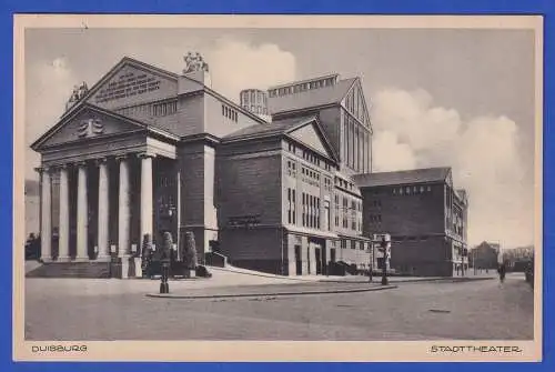 Alte AK Duisburg Stadttheater 1932 gel. nach Konstanz