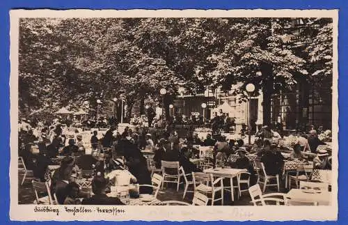 Alte AK Duisburg Tonhallen-Terrassen 1937 gel. nach Konstanz