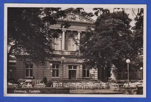 Alte AK Duisburg Tonhalle 1937 gel. nach Konstanz