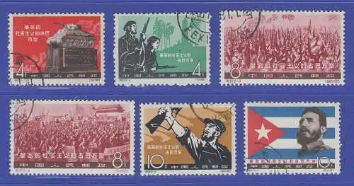 VR China 1963  Kubanische Revolution Mi.-Nr.683-688  gestempelt  # C97