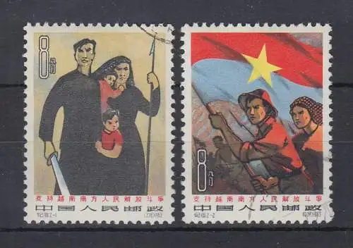 VR China 1963 Solidarität mit Vietnam Mi.-Nr. 774-75  /  PR China C101 used