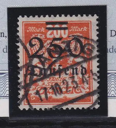 Danzig 1923 Aufdruck 250 Tausend Mi.-Nr. 160 O DANZIG Befund GRUBER BPP