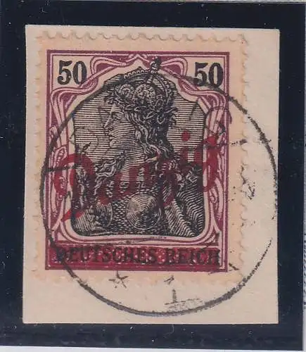 Danzig 1920 Kl. Innendienst 50Pfg Mi-Nr. 39 O DANZIG Briefstk. Befund GRUBER BPP