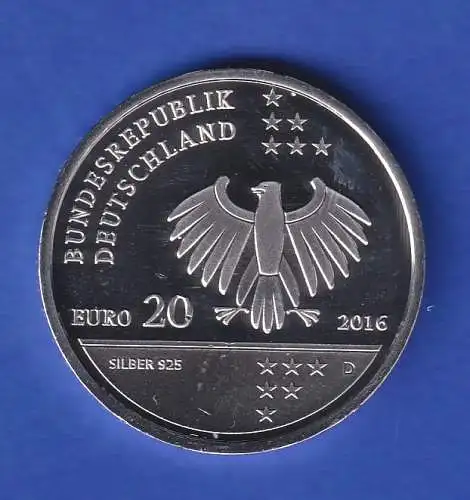 20-Euro-Gedenkmünze Deutschland 2016 Ernst Litfass 18g/Ag 925