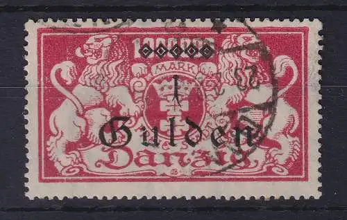 Danzig 1923 Wappen 1 Gulden Mi.-Nr. 189 echt gestempelt gpr. INFLA