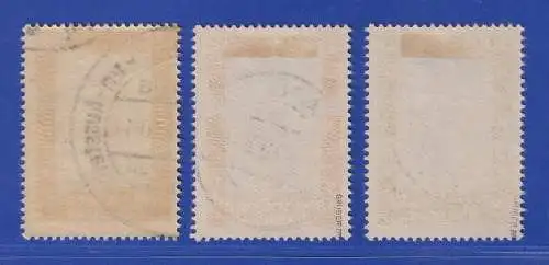 Danzig 1929 Neptunbrunnen Mi.-Nr. 217-219 gestempelt meist gpr. GRUBER BPP