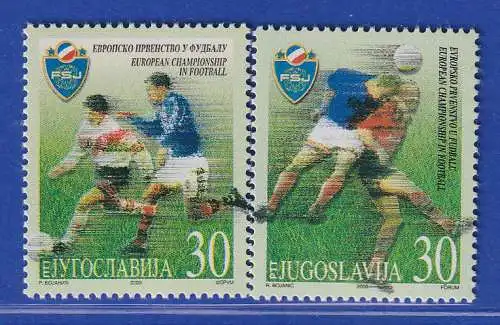 Jugoslawien 2000  Fußball-Europameisterschaft Mi.-Nr. 2977-78** / MNH