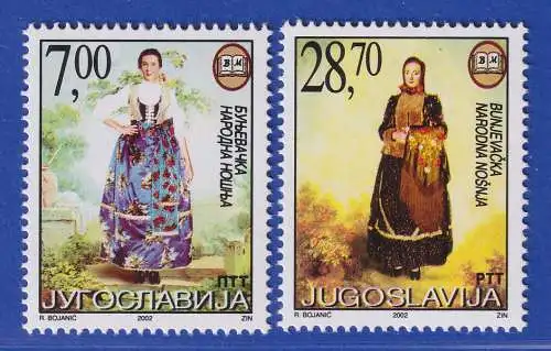 Jugoslawien 2002  Volkstrachten  Mi.-Nr. 3069-3070 ** / MNH