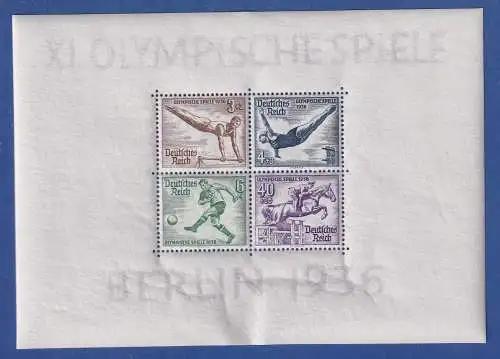 Dt. Reich 1936 Blockausgabe Olympische Spiele Mi.-Nr. Block 5 in Topqualität ** 