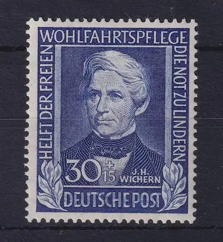 Bund 1949 J. H. Wichern 30+15 Pfg. Mi.-Nr. 120 postfrisch **