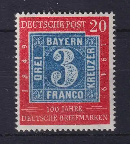 Bundesrepublik 1949 Briefmarkenjubiläum 20 Pfg. Mi.-Nr. 114V postfrisch **