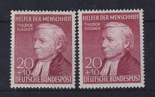 Bundesrepublik 1952 T. Fliedner Mi.-Nr. 158 Type I und II postfrisch ** 