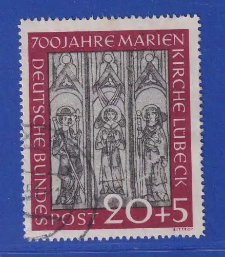 Bundesrepublik 1951 Marienkirche Lübeck Mi.-Nr.140 O gpr. SCHLEGEL BPP