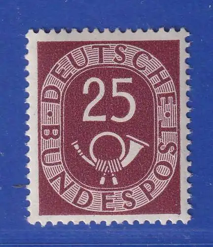 Bundesrepublik 1951 Posthorn 25 Pfg. Mi.-Nr.131 postfrisch ** gpr. SCHLEGEL BPP