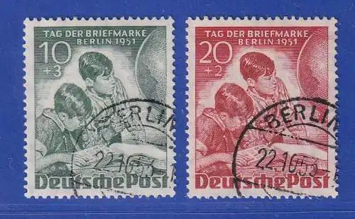 Berlin 1951 Tag der Biefmarke  Mi.-Nr. 90-91 O BERLIN gpr. SCHLEGEL BPP