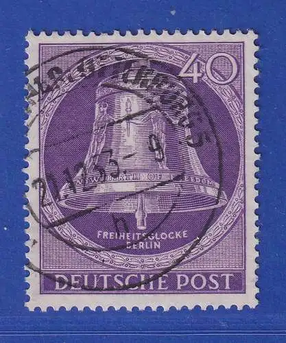 Berlin 1953 Freiheitsglocke Klöppel mittig Mi.-Nr. 105 O gpr. SCHLEGEL BPP