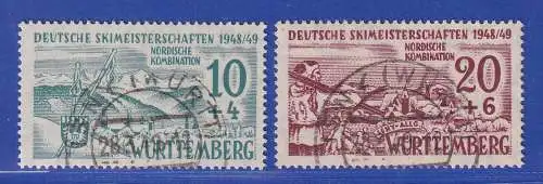 Franz. Zone Württemberg Skimeisterschaften Mi.-Nr. 38-39y O gpr. SCHLEGEL BPP