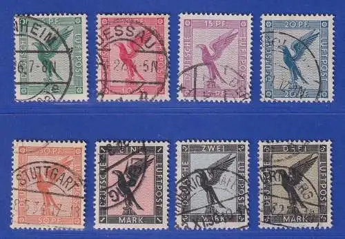 Dt. Reich 1926 Luftpostmarken Adler Mi.-Nr. 378-384 O teils gpr. SCHLEGEL BPP