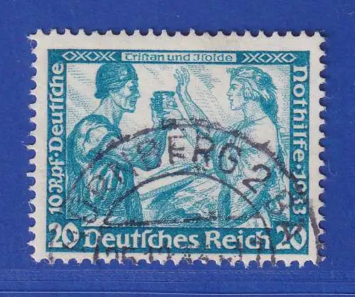 Dt. Reich 1933 Nothilfe Wagner-Opern Tristan Mi.-Nr. 505B O gpr. SCHLEGEL BPP