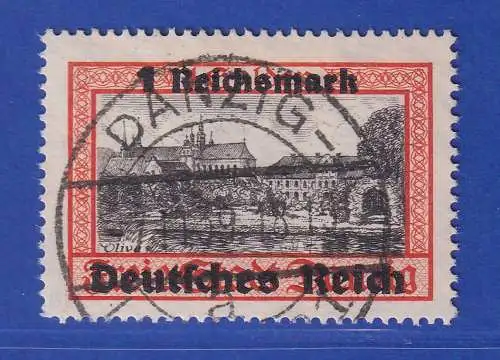 Dt. Reich 1939 Danzig mit Aufdruck 1 RM Mi.-Nr. 728x O ** gpr. SCHLEGEL BPP