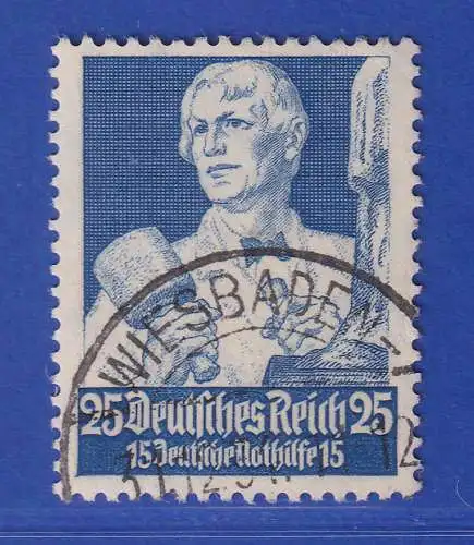 Dt. Reich 1934 Nothilfe Berufe Mi.-Nr. 565 O WIESBADEN gpr. SCHLEGEL BPP