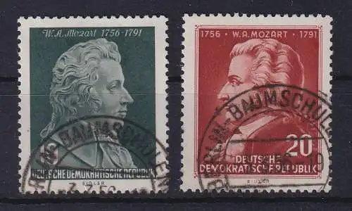 DDR 1956 W. A. Mozart  Mi.-Nr. 510-511 O BERLIN-BAUMSCHULENWEG