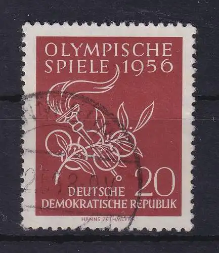 DDR 1956 Olympiade Plattenfehler II Mi.-Nr. 539 II gestempelt