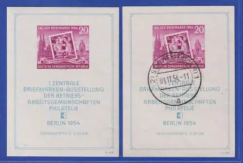 DDR 1954 Tag der Briefmarke Mi.-Nr. Block 10 ** / O SCHWEDT gpr. PAUL BPP