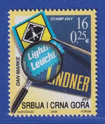 Jugoslawien 2004 Tag der Briefmarke Mi.-Nr. 3218 ** / MNH