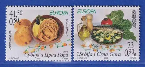 Jugoslawien 2005  Europa: Gastronomie Mi.-Nr. 3269-3270 ** / MNH