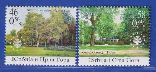 Jugoslawien 2006 Europäischer Naturschutz  Mi.-Nr. 3341-3342 ** / MNH