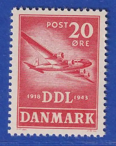 Dänemark 1943 Mi.-Nr. 280 Dänische Luftfahrtgesellschaft FW 200 Condor ** / MNH