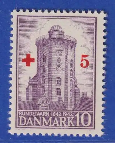 Dänemark 1944 Mi.-Nr. 281 Rotes Kreuz Mi.-Nr. 278 mit Aufdruck + 5 ** / MNH