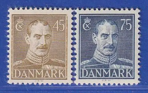 Dänemark 1946 Mi.-Nr. 292-93 Freimarken: König Christian X.  ** / MNH