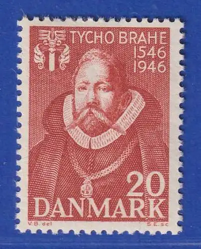 Dänemark 1946 Mi.-Nr. 294  400. Geburtstag von Tycho Brahe  ** / MNH