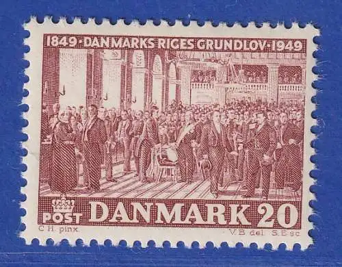 Dänemark 1949 Mi.-Nr. 319 100 Jahre Reichverfassung ** / MNH