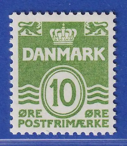 Dänemark 1951 Mi.-Nr. 328y Freimarke: Wellenlinien 10 Öre ** / MNH