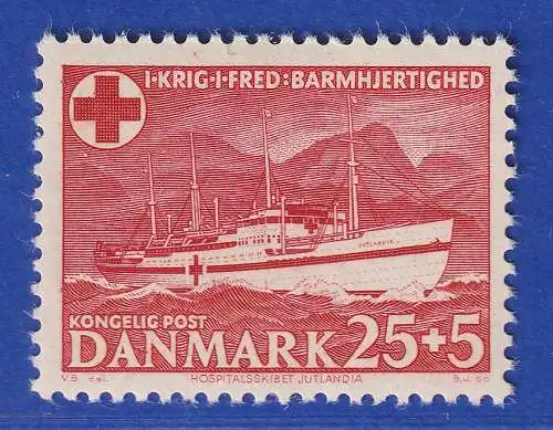 Dänemark 1951 Mi.-Nr. 329  Rotes Kreuz, Lazarettschiff "Jutlandia"  ** / MNH