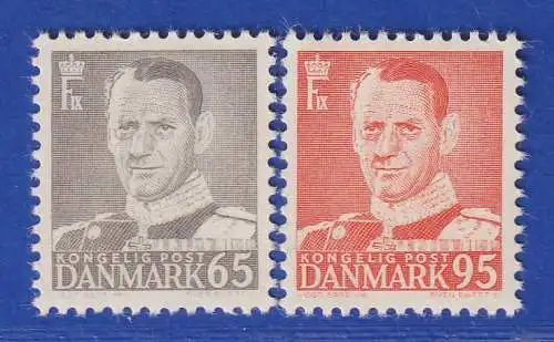 Dänemark 1953  Mi.-Nr. 349-350  Freimarken: König Frederik IX.  ** / MNH