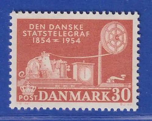 Dänemark 1954  Mi.-Nr. 351  100 Jahre Telegraphie, Morseapparat  ** / MNH