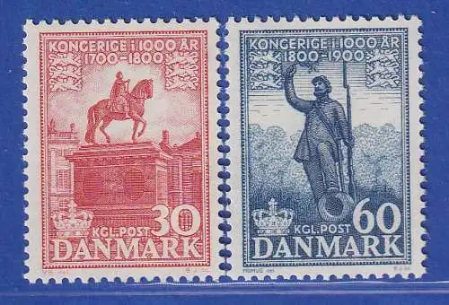 Dänemark 1955  Mi.-Nr. 356-357 1000 Jahre Königerich Dänemark  ** / MNH