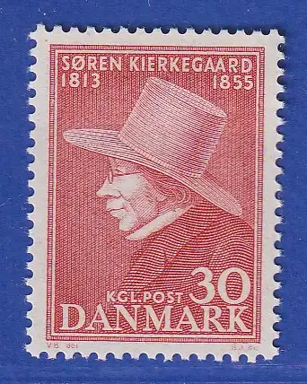 Dänemark 1955 Mi.-Nr. 362  100. Todestag von Soren Kierkegaard  ** / MNH