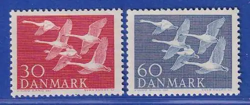 Dänemark 1956 Mi.-Nr. 364-365  NORDEN  Singschwäne ** / MNH